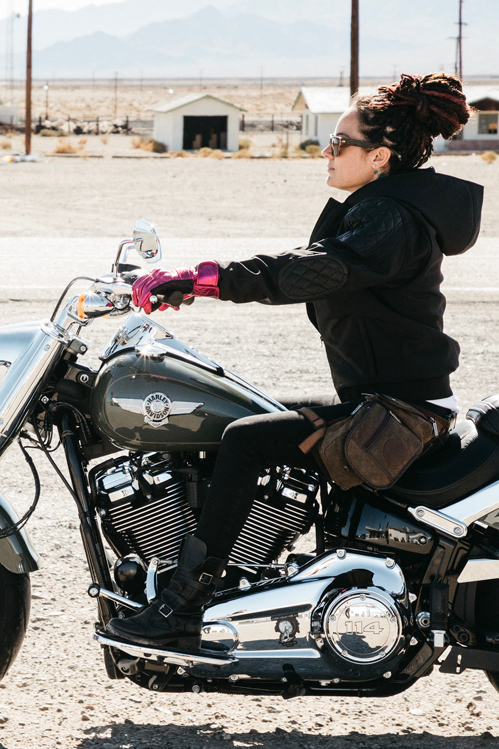 Women's Motorcycle Riding Gear  Pando Moto, Oxford, Black Arrow